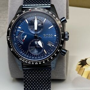 Hugo boss Luxury  chronograph blue men’s watch
